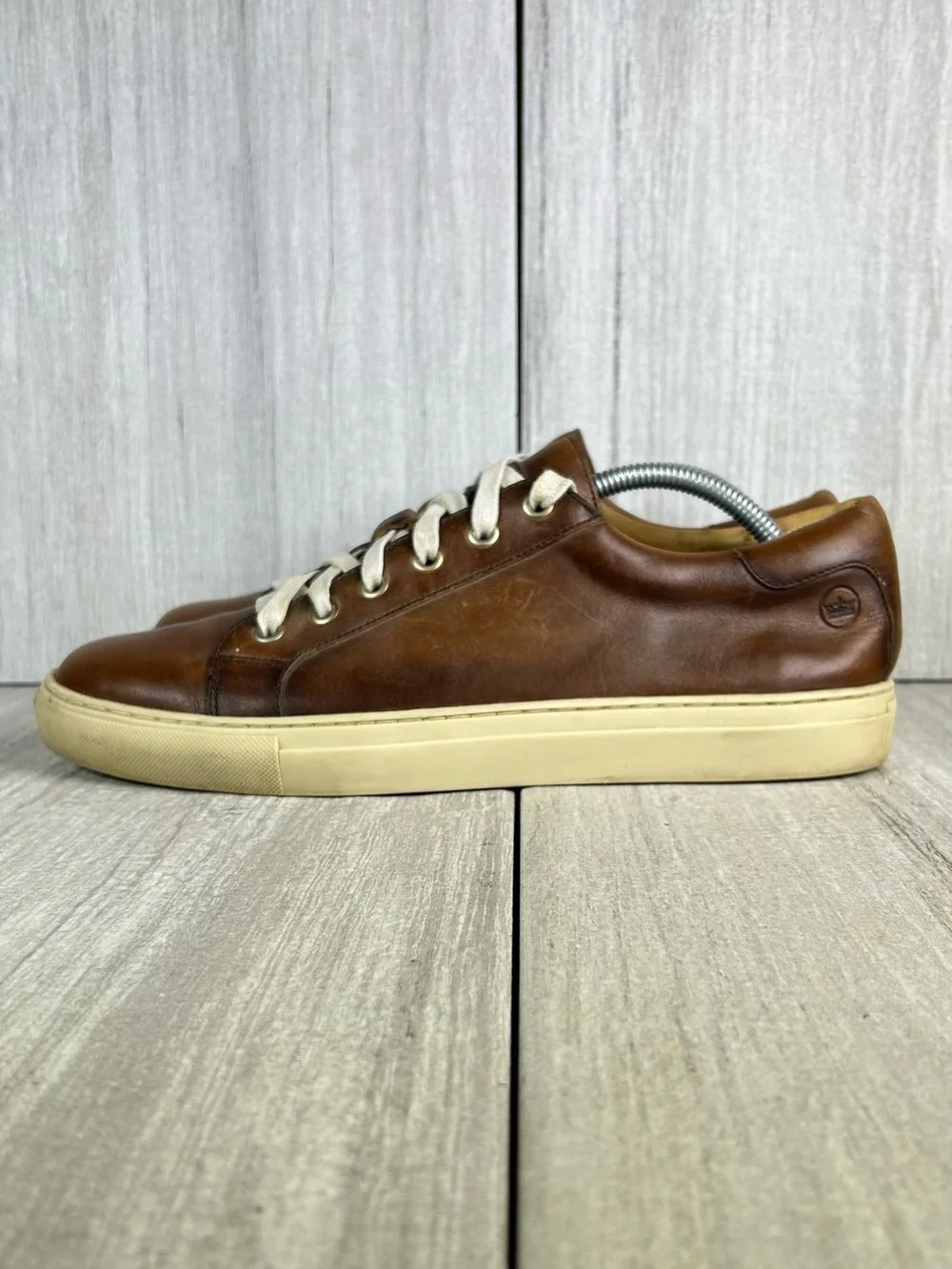 Peter Millar Brown Leather Casual Lace Up Sneaker Dress Shoe Men’s Size 10.5